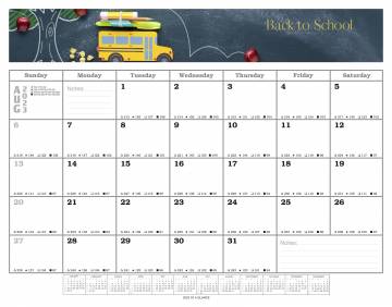 Full Color Academic Planner Calendar For Teachers With National Scholastic Events